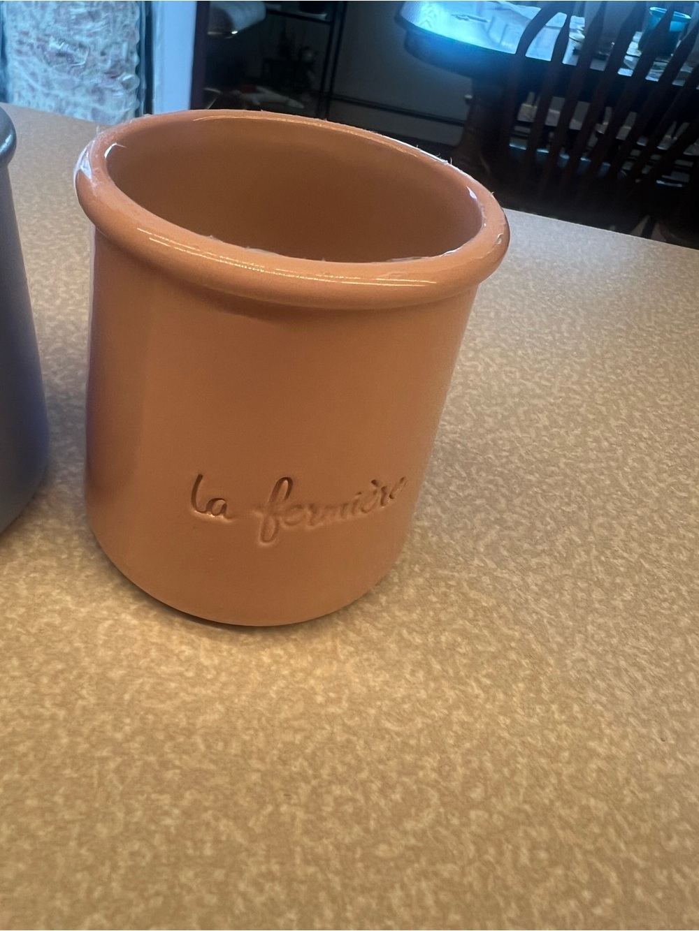 Ceramic Prep Jars Set - Gray and Orange - Picture 5 of 9